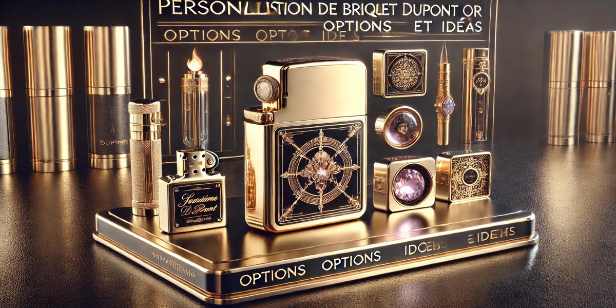 Personnalisation de Briquet Dupont Or : Options et idées